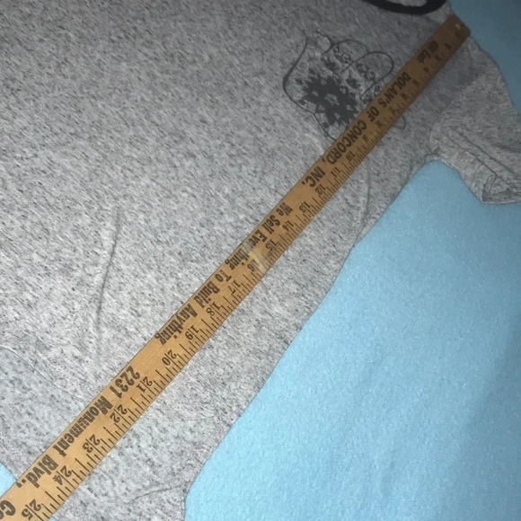 TRILLIUM pocket t-shirt top heather gray crew soft stretchy short sleeve size XS - Picture 5 of 7